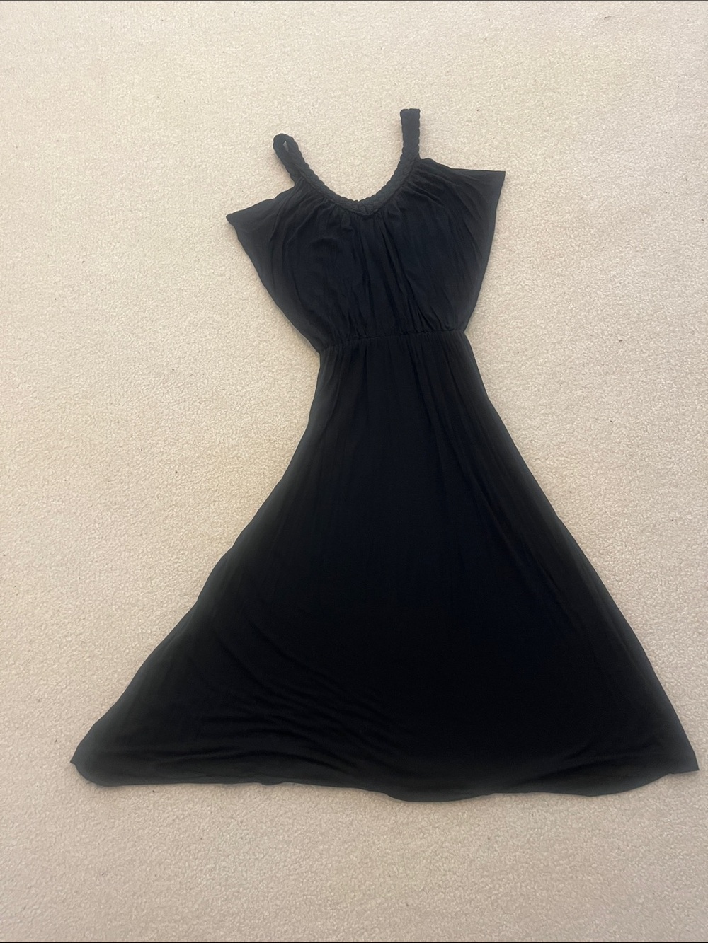 Banana Republic Black Sleeveless Midi Dress
